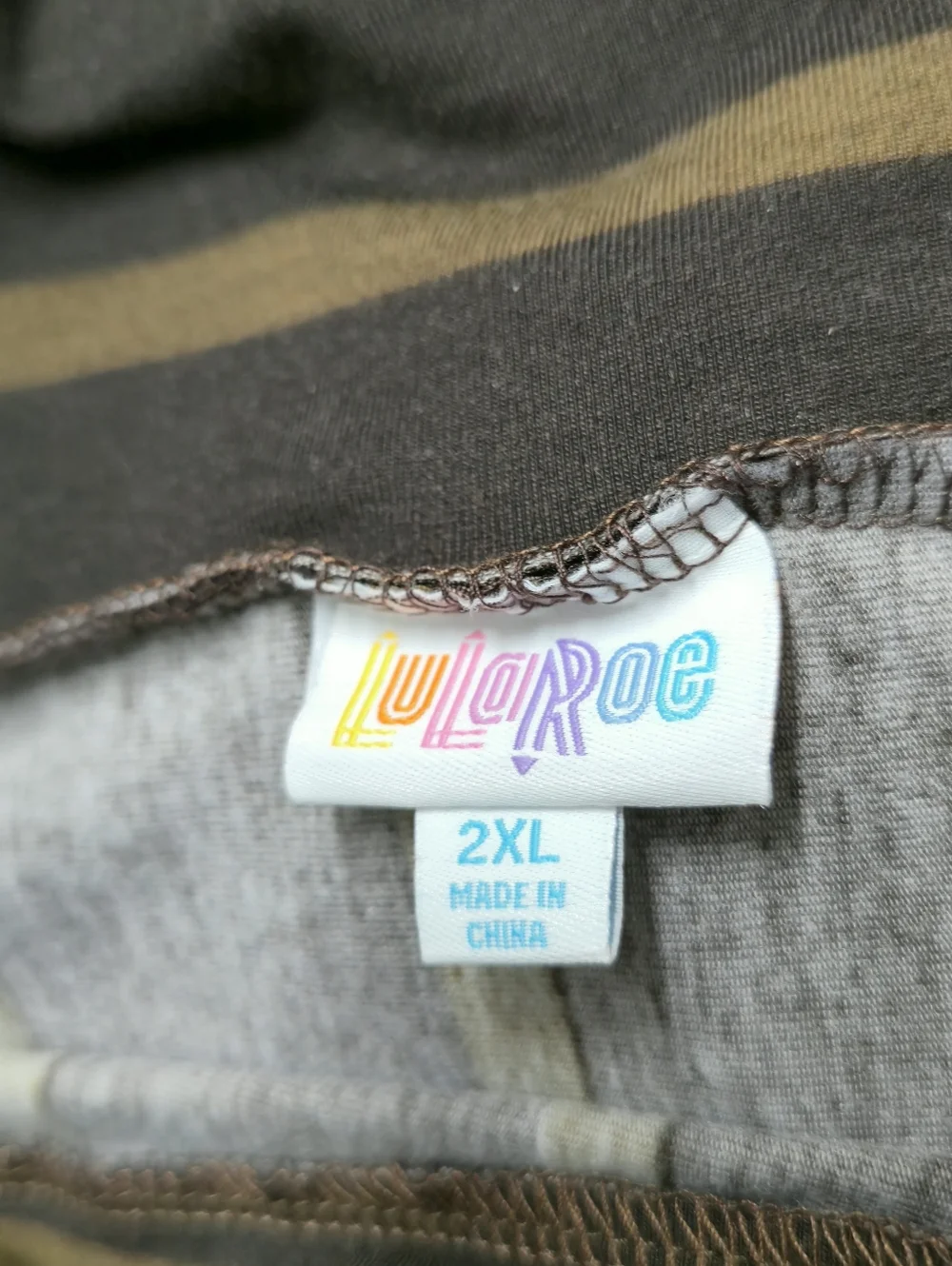 Lularoe BROWN Maxi Skirt with Rose Border - Picture 2 of 5